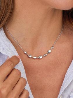 Kit Heath Coast Pebble Linking Pebbles Necklace, Silver - view 2, Silver