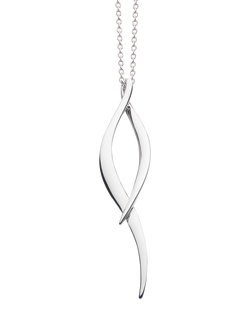 Kit Heath Entwine Twine Twist Necklace, Silver, Silver