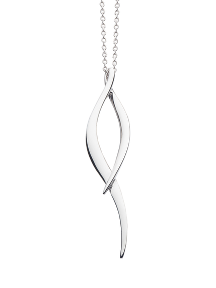 Kit Heath Entwine Twine Twist Necklace, Silver, Silver