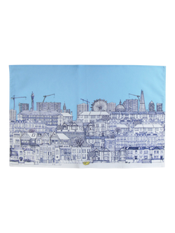 Glorious Mud London Houses Tea Towel, 