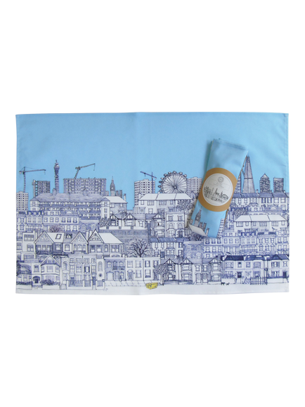 Glorious Mud London Houses Tea Towel - view 2, 