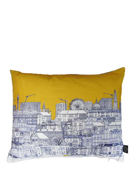 Glorious Mud London Houses Cushion, 