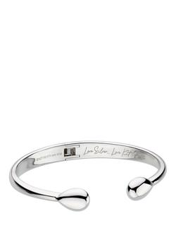 Kit Heath Coast Pebble Smooth Hinged Bangle, Silver, Silver