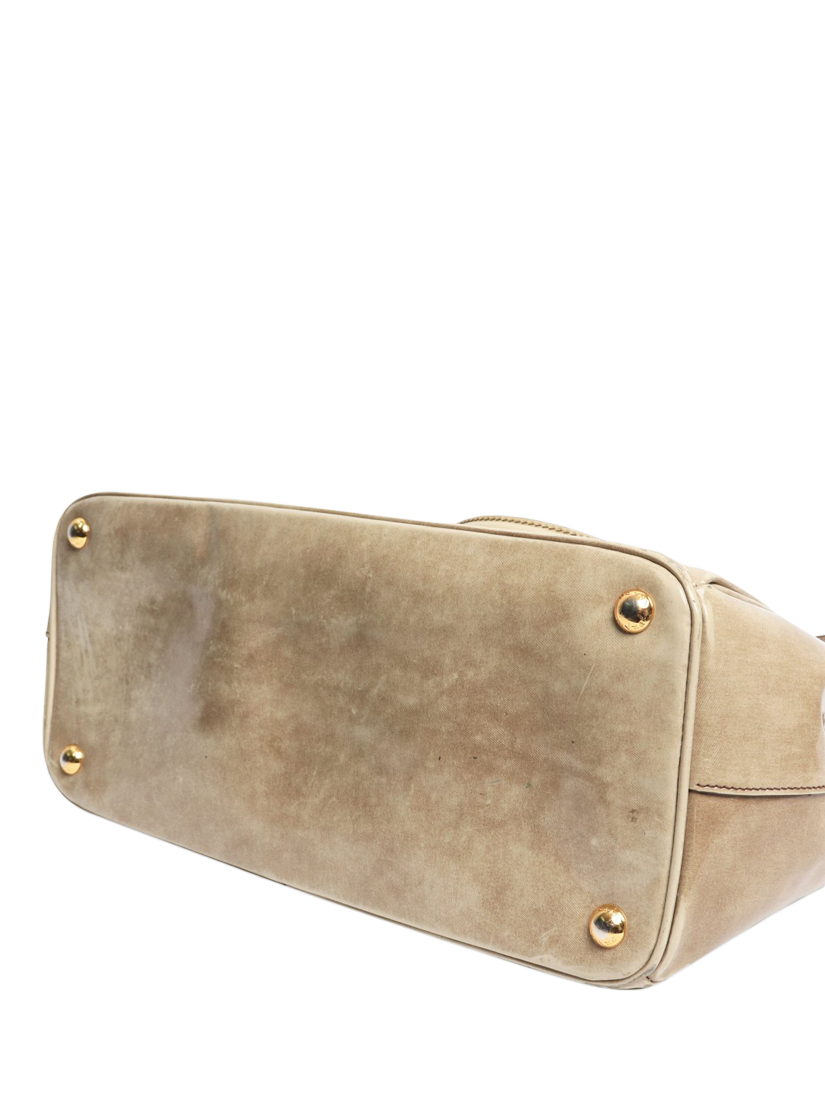 Product image 7 of 7, which shows Pre-loved Prada beige Spazzolato Galleria 2-Way Bag, Neutral