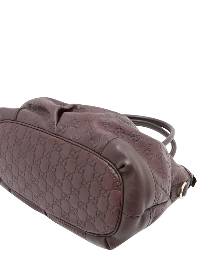 Product image 3 of 10, which shows Pre-loved GUCCI Sukey Guccissima 2-Way Bag, Brown