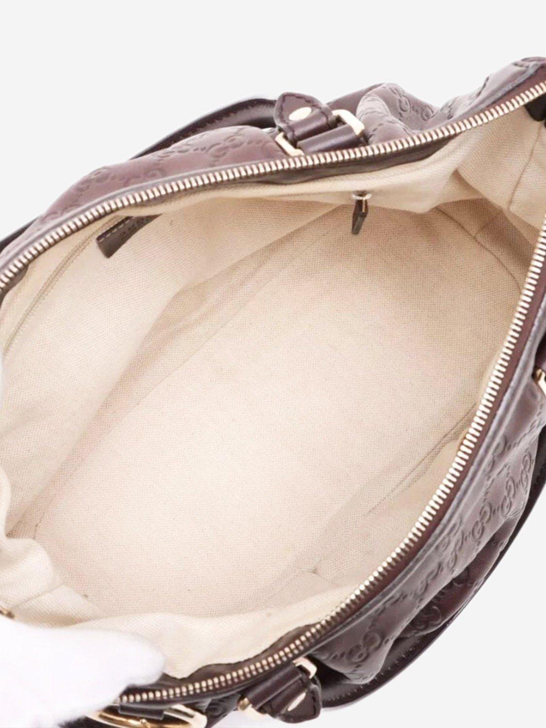 Product image 8 of 10, which shows Pre-loved GUCCI Sukey Guccissima 2-Way Bag, Brown