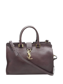 Pre-loved SAINT LAURENT Paris Baby Cabas 2-Way Bag, Burgundy, Burgundy