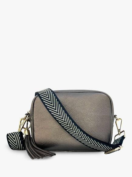 Apatchy London Leather Crossbody Bag, Latte, Bronze