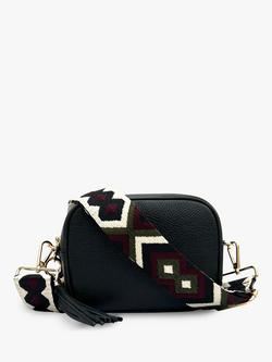 Apatchy London Leather Cross Body Bag, Black, Black