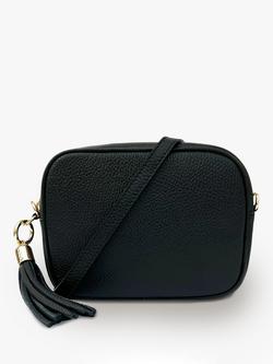 Apatchy London Leather Cross Body Bag, Black - view 2, Black