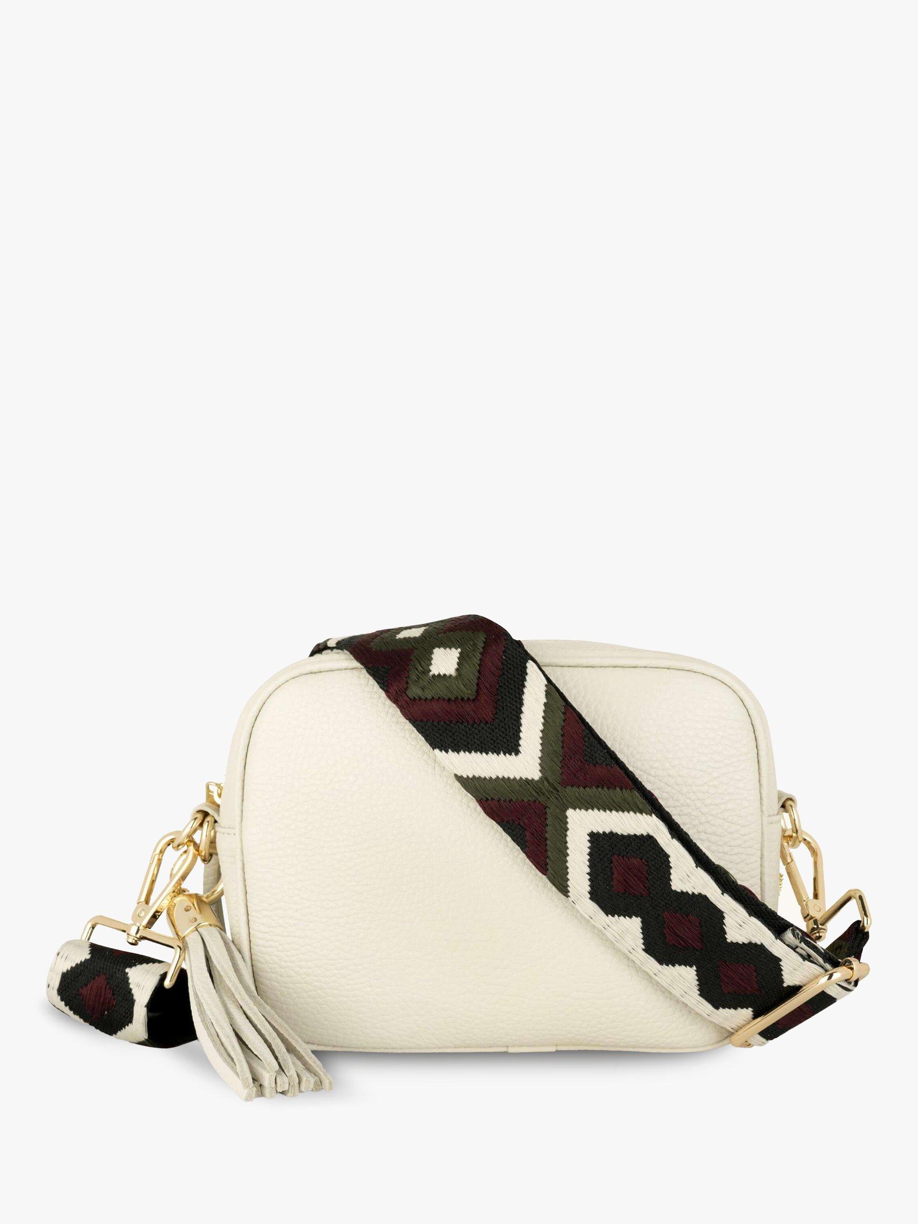 Product image 1 of 5, which shows Apatchy London Leather Cross Body Bag, Stone