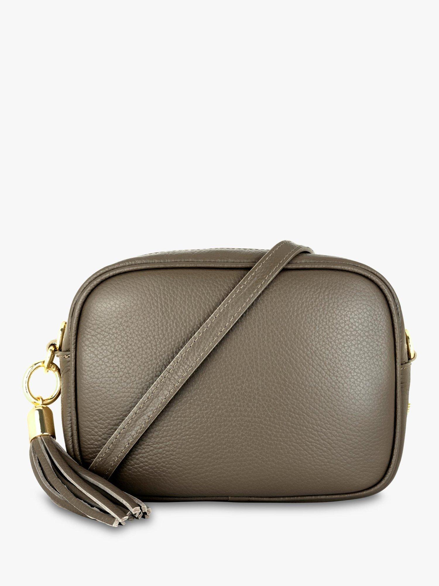 Product image 2 of 5, which shows Apatchy London Leather Crossbody Bag, Latte