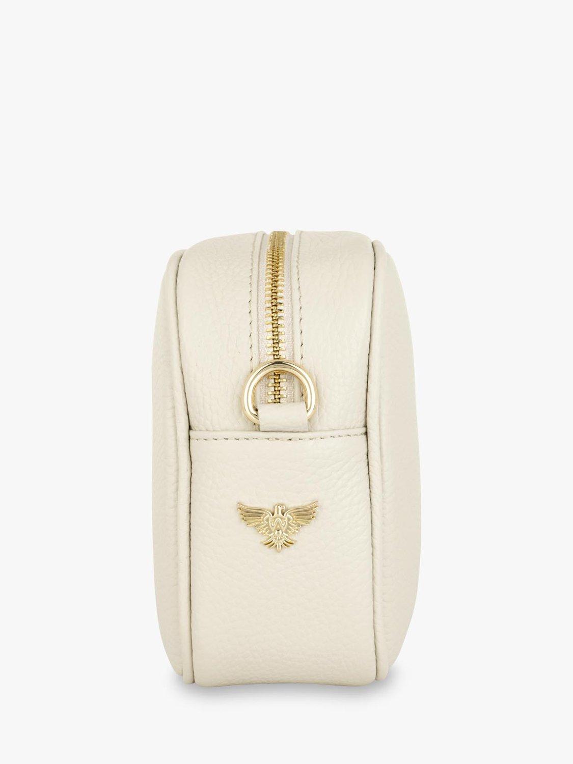 Product image 3 of 5, which shows Apatchy London Leather Crossbody Bag, Stone