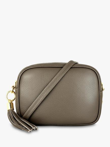 Apatchy London Leather Crossbody Bag, Black - view 2, Latte
