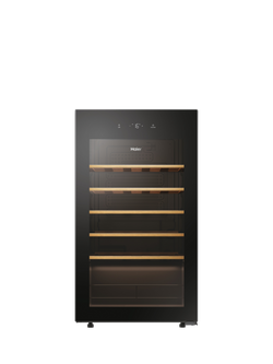 Haier Bank 50 HWS34GGH1K Freestanding 34-Bottle Wine Cooler, Black, Black