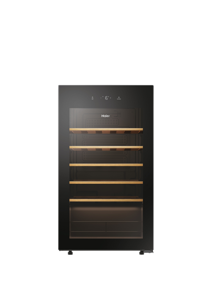 Haier Bank 50 HWS34GGH1K Freestanding 34-Bottle Wine Cooler, Black, Black