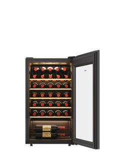 Haier Bank 50 HWS34GGH1K Freestanding 34-Bottle Wine Cooler, Black - view 2, Black