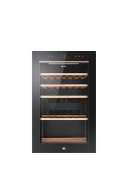 Haier HWS49GA 49 Bottle Wine Cooler, Black, Black