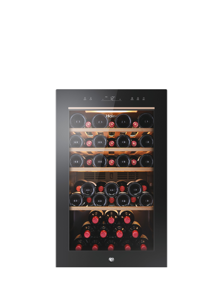 Haier HWS49GA 49 Bottle Wine Cooler, Black - view 2, Black