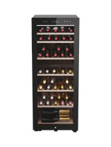 Haier HWS77GDAU1 77 Bottle Wine Cooler, Black