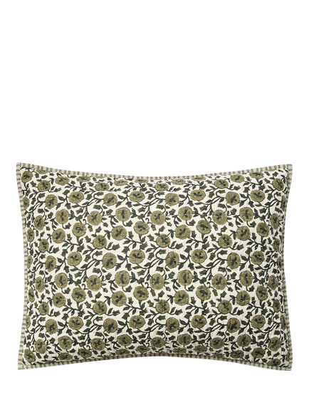 West Elm Laney Floral Quilted Pillowsham, Elm, Elm
