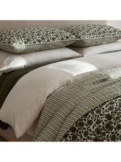 West Elm Laney Floral Quilted Pillowsham, Elm - view 2, Elm