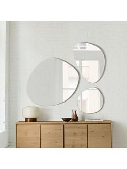 West Elm Fenny Frameless Mirror - view 2, Grey