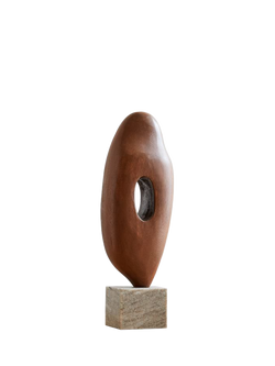 West Elm Alba Wood Sculpture, Walnut