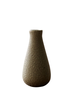 West Elm Sahar Small Ceramic Vase, H20cm, Grey, Grey