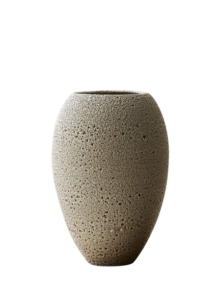 West Elm Sahar Ceramic Vase, H27cm, White, White
