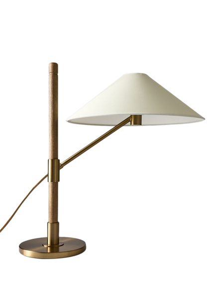 West Elm Devon Table Lamp, Antique Brass - view 2, Antique Brass