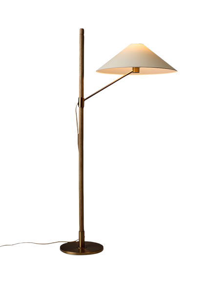 West Elm Devon Floor Lamp, Antique Brass, Antique Brass