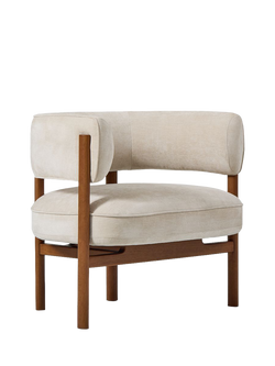 West Elm Craig  Upholstered Chair, Walnut, Sand