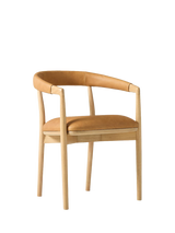 West Elm Irvine Leather Dining Chair, Sesame