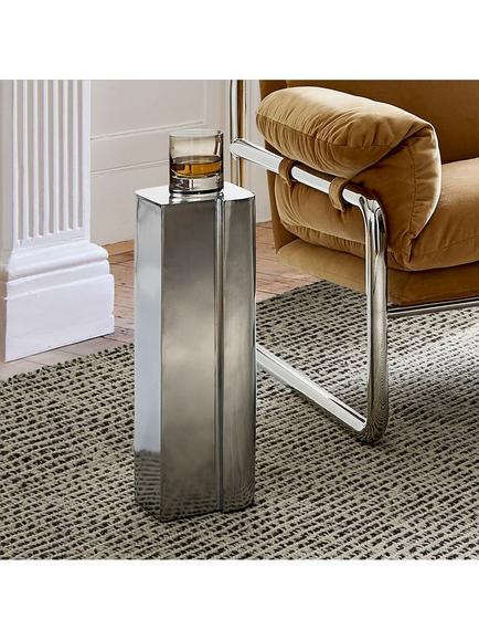 West Elm Hendrix Drinks Table, Chrome - view 2, Chrome