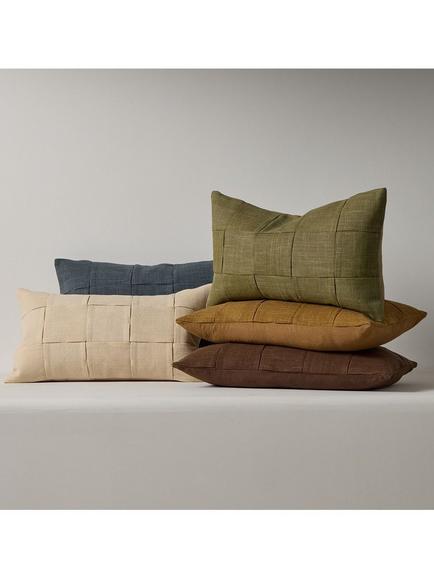West Elm Basket Weave Cushion Cover, Elm - view 2, Elm