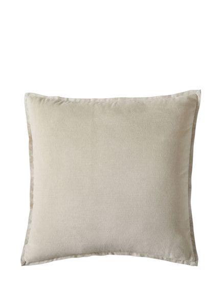 West Elm Classic Cotton Velvet Cushion Cover, Sand, Sand