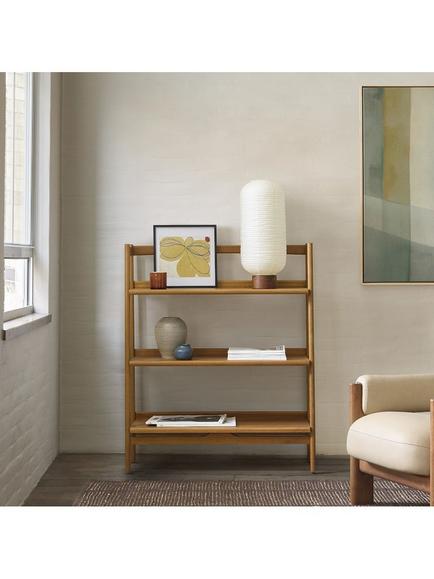West Elm Mid Century Low Bookcase, Acorn - view 2, Acorn