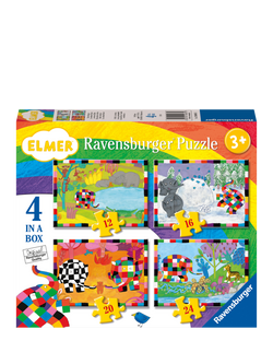 Elmer Ravensburger 4 in a Box Jigsaw Puzzle, Multi