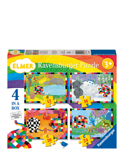 Elmer Ravensburger 4 in a Box Jigsaw Puzzle, Multi