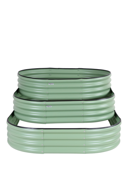 VegTrug Modular 3-Tier VegTub Garden Bed, Sage, Green