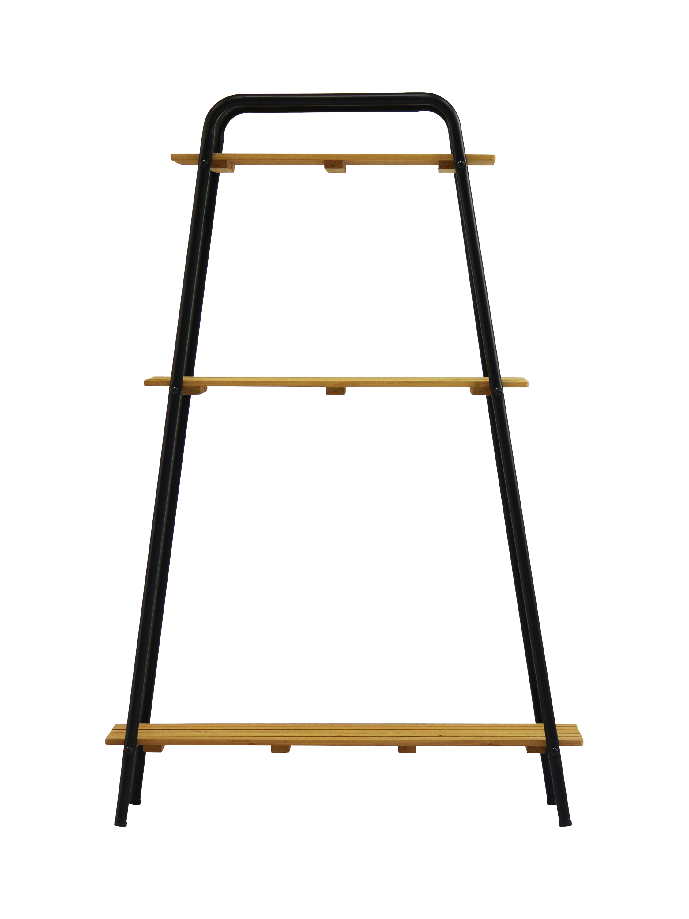 VegTrug Moderno 3 Shelf Indoor/Outdoor Plant Stand, Natural/Black