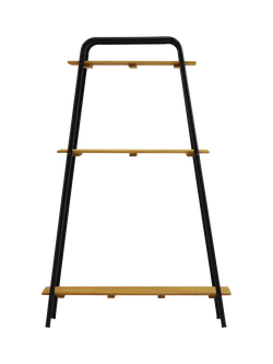 VegTrug Moderno 3 Shelf Indoor/Outdoor Plant Stand, Natural/Black - view 2, Natural