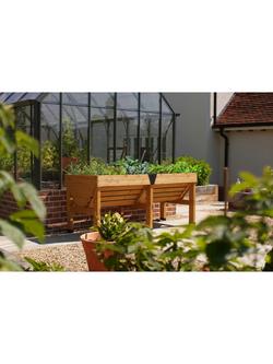 VegTrug Outdoor Medium Planter, 183cm, FSC-Certified (Cedar Wood), Natural - view 2, Natural