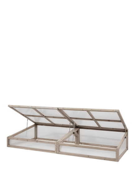 VegTrug Cedar Wood Cold Frame, 1.8m, Grey