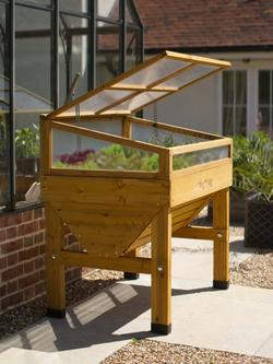 VegTrug Cedar Wood Cold Frame, 1m, Grey - view 2, Natural