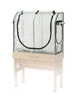 VegTrug Small Wall Hugger Greenhouse Frame & Multi Cover Set, 1m, Natural