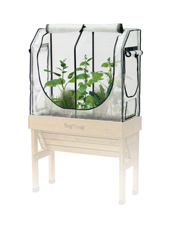 VegTrug Small Wall Hugger Greenhouse Frame & Multi Cover Set, 1m - view 2, Natural