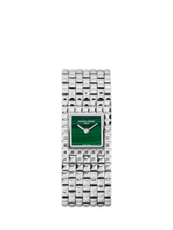 Frederique Constant FC-200MA1MC6B Women's Square Bracelet Strap Watch, Green, Green