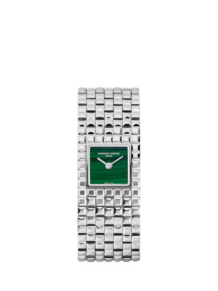 Frederique Constant FC-200MA1MC6B Women's Square Bracelet Strap Watch, Green, Green